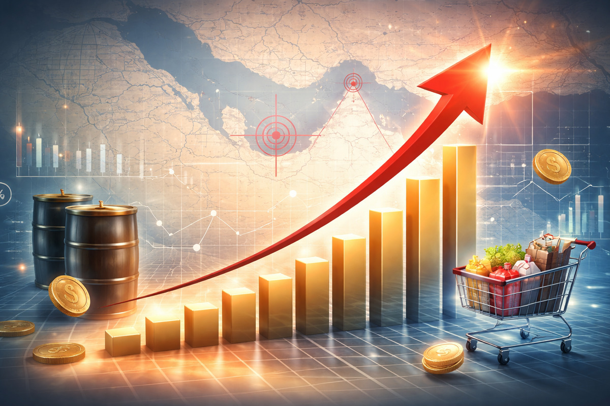 地政学リスクによる物価上昇を示すインフレ分析イメージ